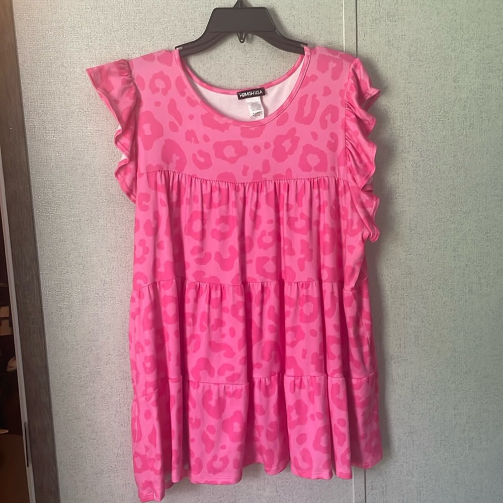 Hot Pink Cheetah Top